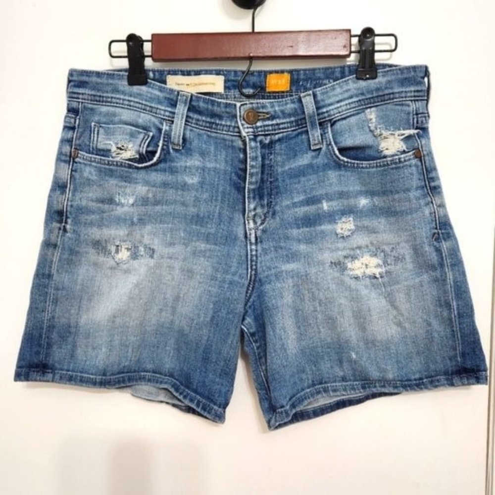 Anthropologie Picro And The Letter Press Jean Shorts Women's 28 Blue Distresse💥